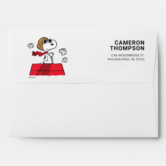 Peanuts | Snoopy the Flying Ace Envelope (Back (Top Flap))