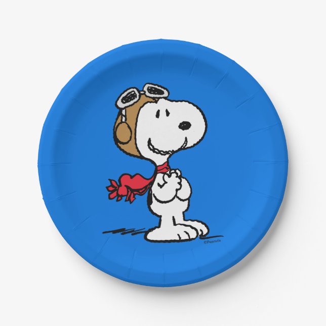Peanuts | Snoopy The Flying Ace Paper Plate (Front)