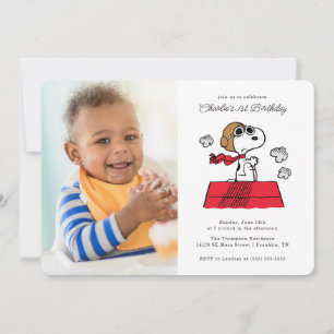 Peanuts   Snoopy the Flying Ace Photo Birthday Invitation