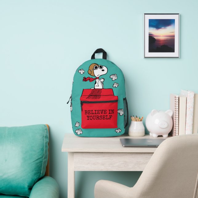 Peanuts | Snoopy the Flying Ace Printed Backpack (Insitu)
