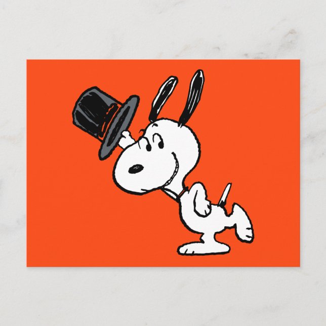 Peanuts | Snoopy Top Hat Dance Postcard (Front)