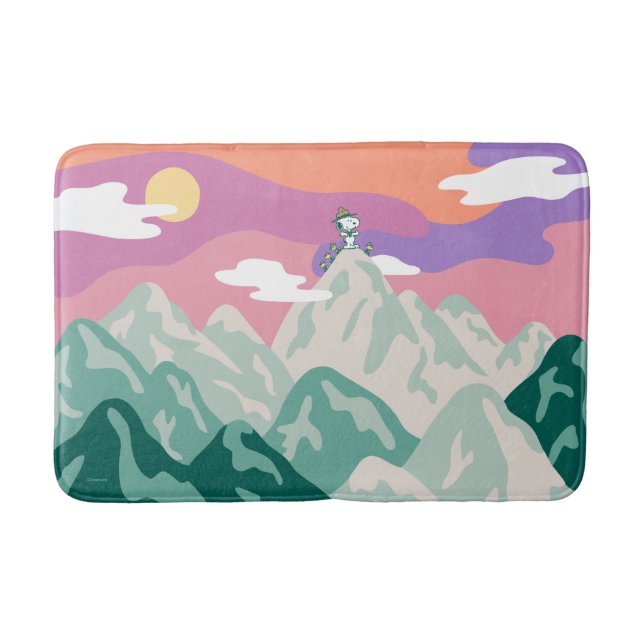 Peanuts | Snoopy & Troop Hiking the Mountain Bath Mat (Front)