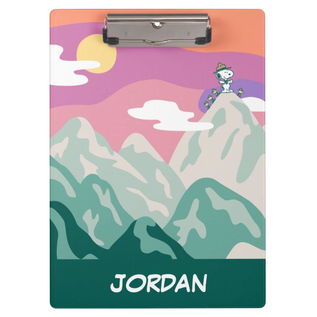 Peanuts | Snoopy & Troop Hiking the Mountain Clipboard (Front)