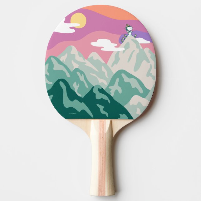 Peanuts | Snoopy & Troop Hiking the Mountain Ping Pong Paddle (Front)
