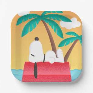 Peanuts   Snoopy Tropical Deco Dreams Paper Plate