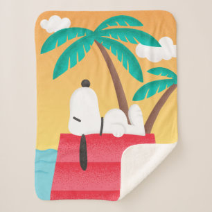 Peanuts   Snoopy Tropical Deco Dreams Sherpa Blanket