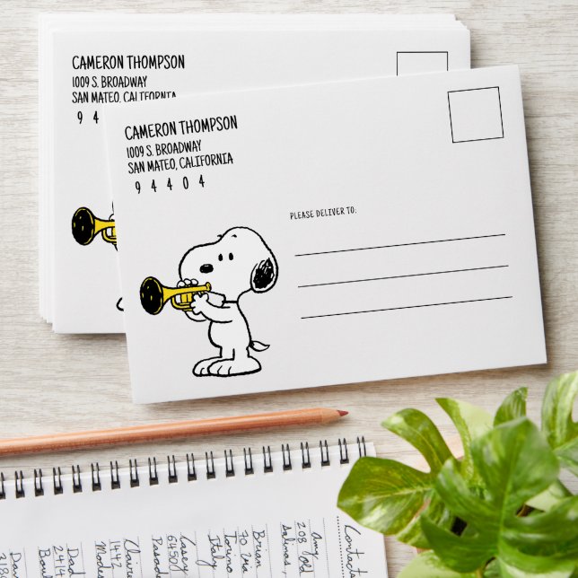 Peanuts | Snoopy Trumpet Player Envelope (Stacked)