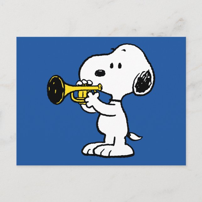 Peanuts | Snoopy Trumpet Player Postcard (Front)