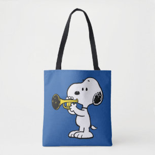Peanuts Snoopy Trumpet Player Tote Bag