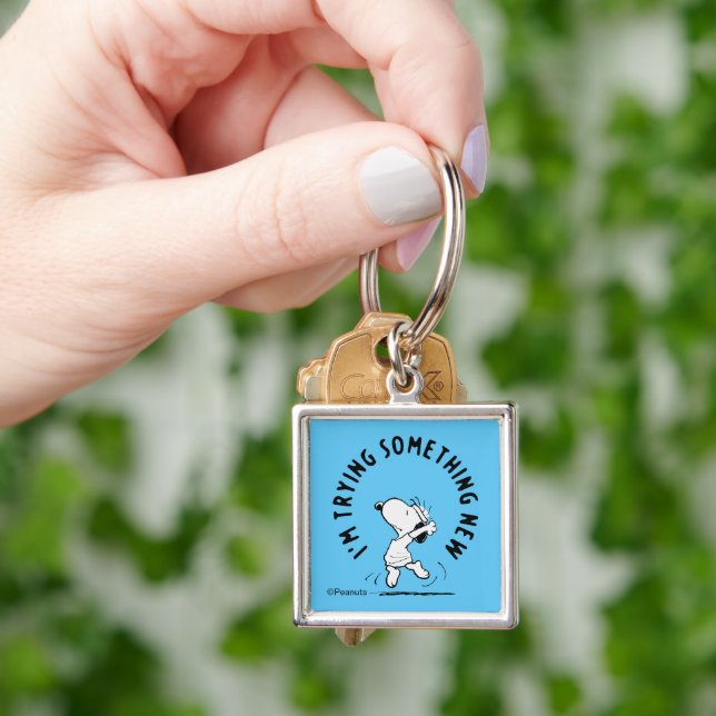 Peanuts | Snoopy Trying Something New Key Ring (Hand)