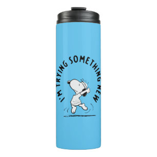Peanuts Snoopy Trying Something New Thermal Tumbler