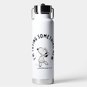 Peanuts   Snoopy Trying Something New Water Bottle