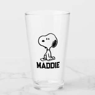 Peanuts   Snoopy Turns   Add Your Name Glass