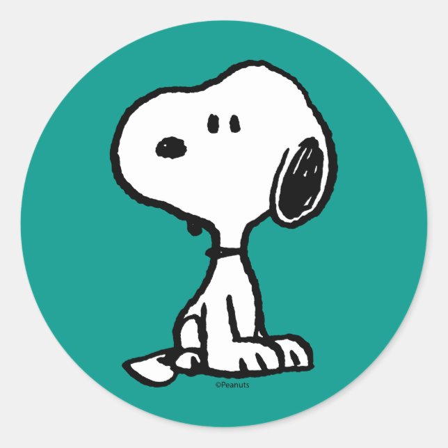 Peanuts | Snoopy Turns Classic Round Sticker (Front)