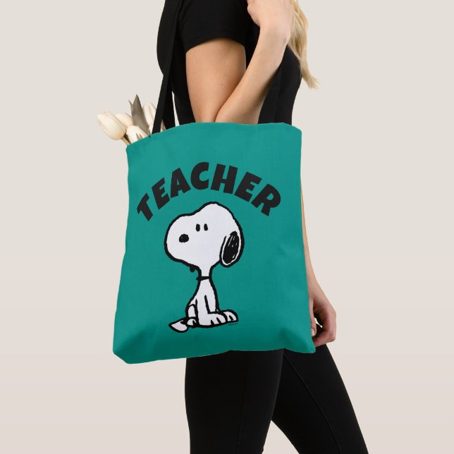 Peanuts | Snoopy Turns Teacher Tote Bag (Close Up)