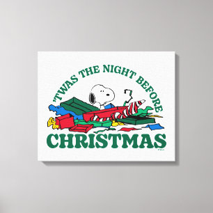 Peanuts Snoopy 'Twas the Night Before Christmas Canvas Print