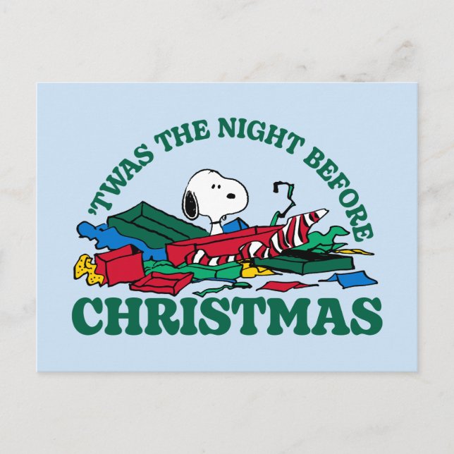 Peanuts | Snoopy 'Twas the Night Before Christmas Postcard (Front)