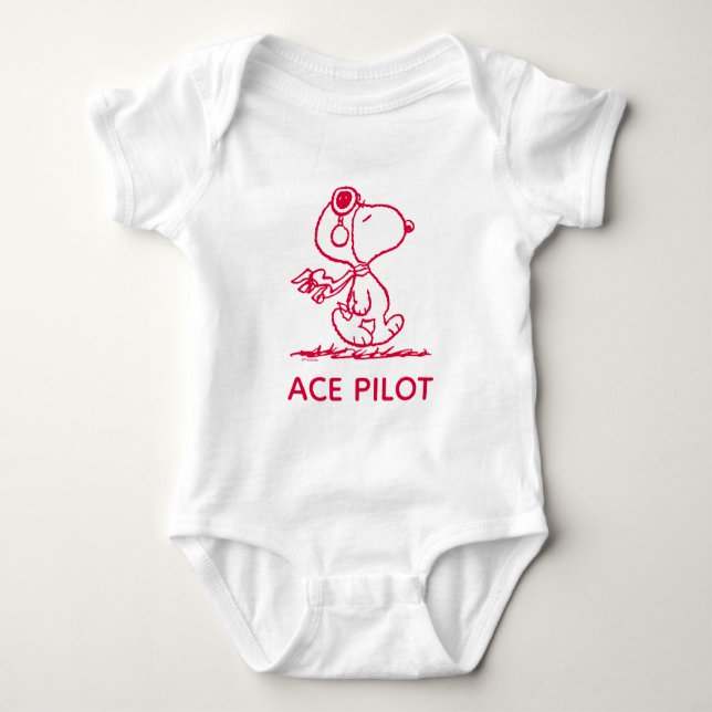 Peanuts | Snoopy USA Land of the Free Baby Bodysuit (Front)