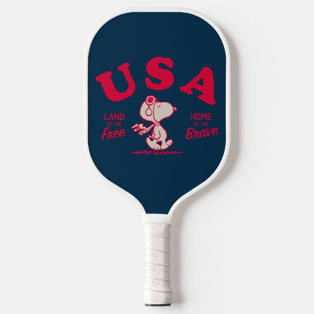Peanuts | Snoopy USA Land of the Free Pickleball Paddle (Front)
