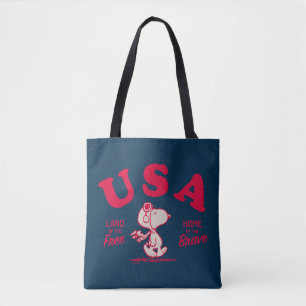 Peanuts Snoopy USA Land of the Free Tote Bag