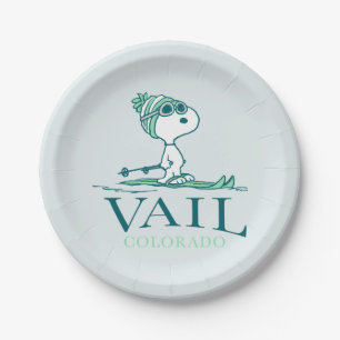Peanuts   Snoopy Vail Colorado Paper Plate