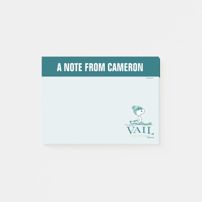 Peanuts | Snoopy Vail Colorado Post-it Notes (Front)