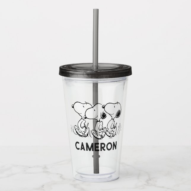 Peanuts | Snoopy Walking Tall Acrylic Tumbler (Front)