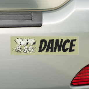 Peanuts   Snoopy Walking Tall Bumper Sticker