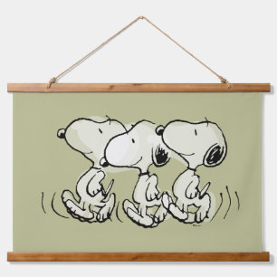 Peanuts   Snoopy Walking Tall Hanging Tapestry