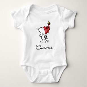 Peanuts   Snoopy Winter Beanie Cap Baby Bodysuit