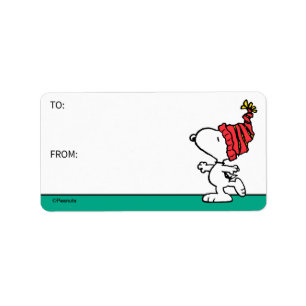 Peanuts   Snoopy Winter Beanie Cap Gift Tag
