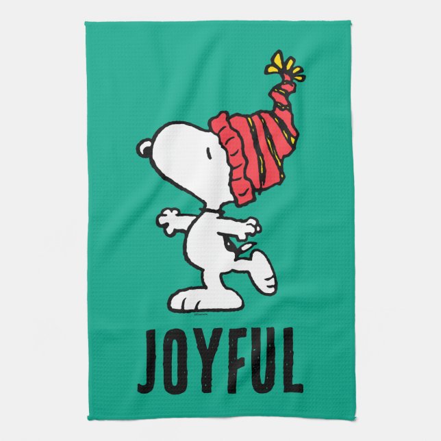 Peanuts | Snoopy Winter Beanie Cap Tea Towel (Vertical)