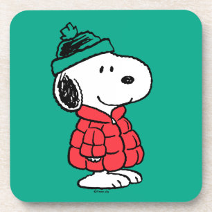 Peanuts   Snoopy Winter Coat & Hat Coaster
