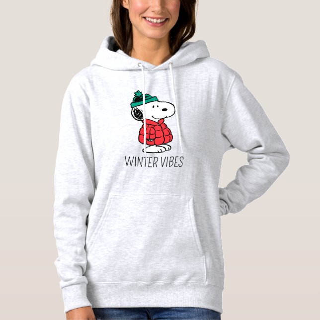 Peanuts | Snoopy Winter Coat & Hat Hoodie (Front)