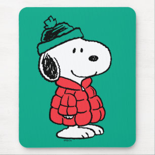 Peanuts   Snoopy Winter Coat & Hat Mouse Pad