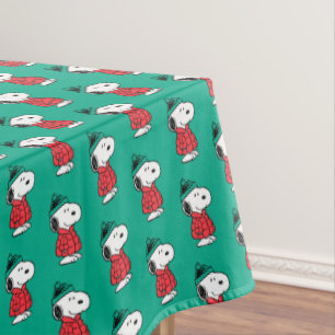 Peanuts   Snoopy Winter Coat & Hat Tablecloth