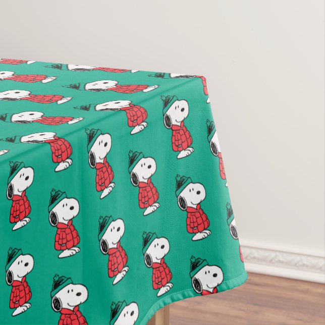 Peanuts | Snoopy Winter Coat & Hat Tablecloth (In Situ)