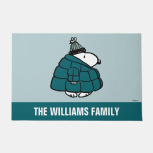 Peanuts   Snoopy Winter Puffer Jacket Doormat