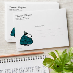 Peanuts Snoopy Winter Puffer Jacket Envelope