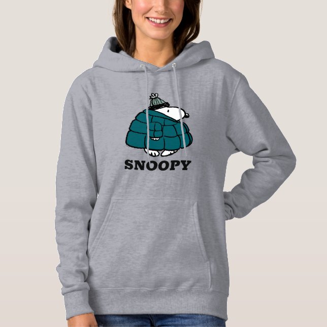 Peanuts | Snoopy Winter Puffer Jacket Hoodie (Front)