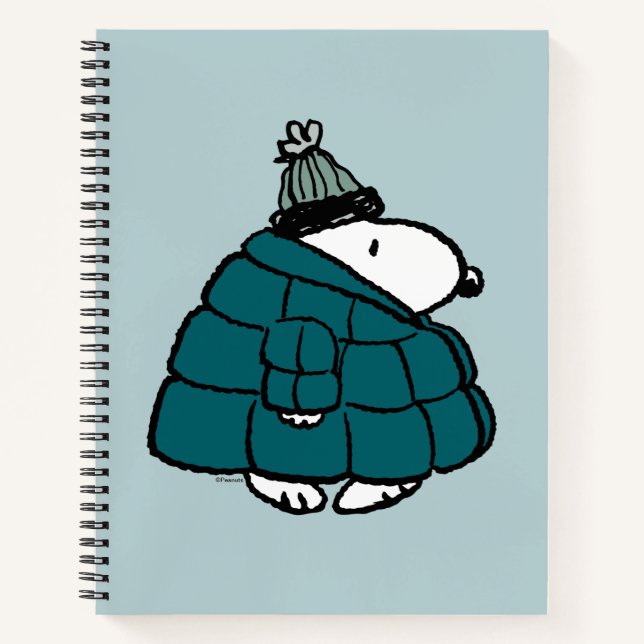 Peanuts | Snoopy Winter Puffer Jacket Notebook (Front)