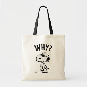 Peanuts   Snoopy Wonders Why? Tote Bag