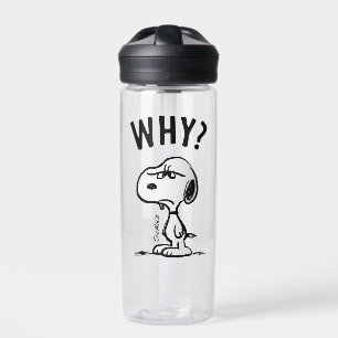 Peanuts Snoopy Wonders Why? Water Bottle