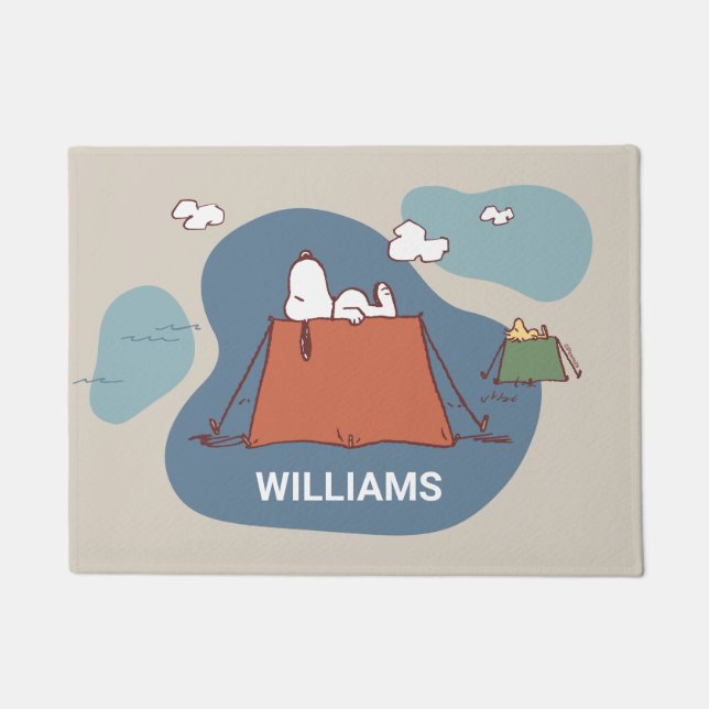Peanuts | Snoopy & Woodstock | Add Your Name Doormat (Front)