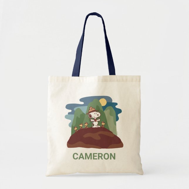 Peanuts | Snoopy & Woodstock | Add Your Name Tote Bag (Front)