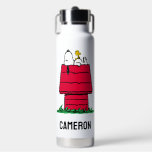 Peanuts | Snoopy & Woodstock | Add Your Name Water Bottle<br><div class="desc">Check out this fun Peanuts design featuring Snoopy and Woodstock.</div>