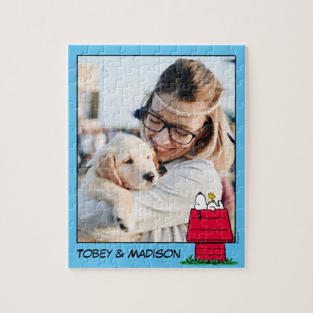 Peanuts | Snoopy & Woodstock | Add Your Photo Jigsaw Puzzle (Vertical)