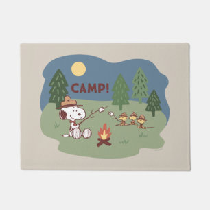 Peanuts   Snoopy & Woodstock at the Campfire Doormat
