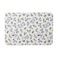 Peanuts | Snoopy & Woodstock B&W Flower Pattern