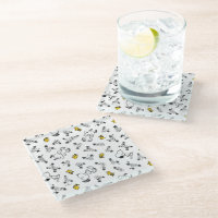 Peanuts | Snoopy & Woodstock B&W Flower Pattern
